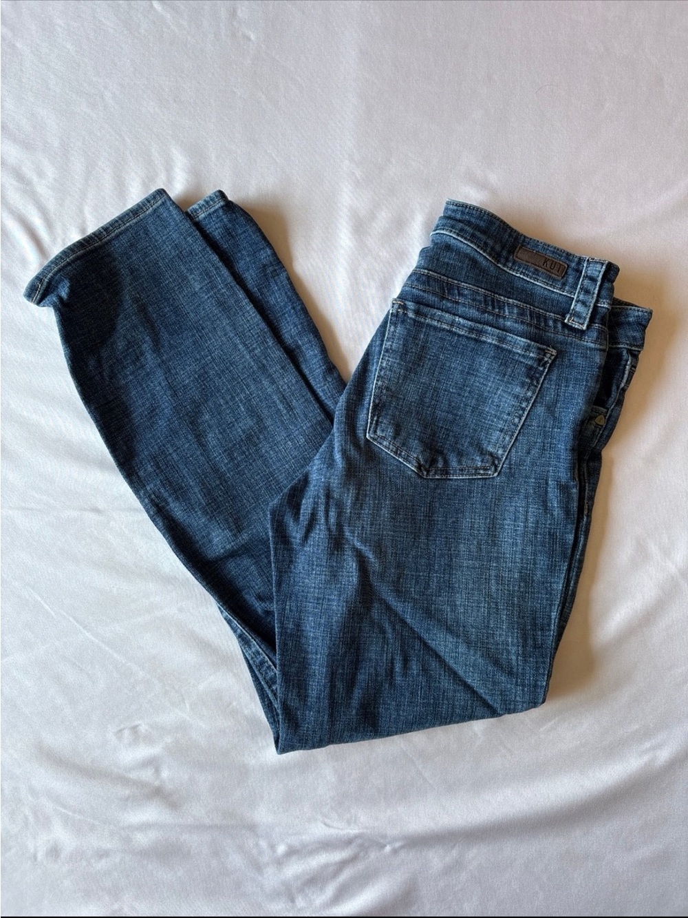 Kut from the Kloth Straight Leg Jeans in Dark Blue Wash